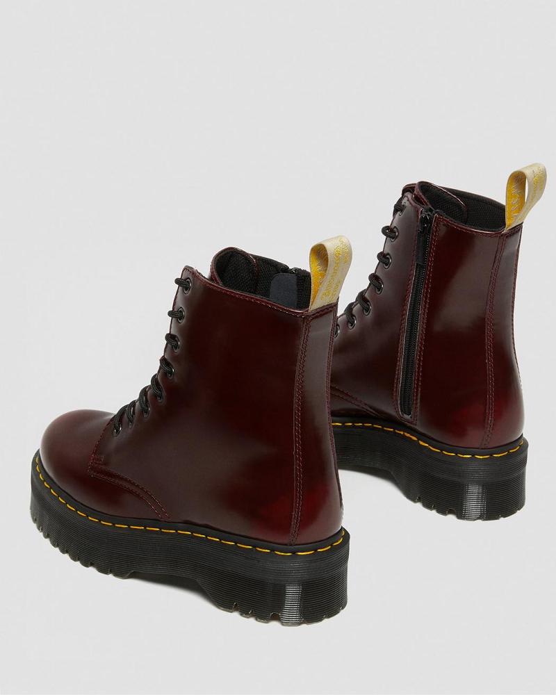 Dr Martens Vegan Jadon II Platform Støvler Herre Lyserød Rød | DK 566LIS